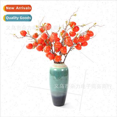 New Chinese simulation 7 head persimmon floral arrangement N
