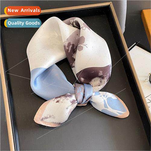 2023 new spring autumn printing silk scarf women decorative