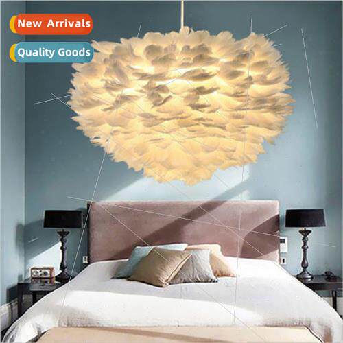 Feather light bedroom Scandinavian lamps lanterns simple mod