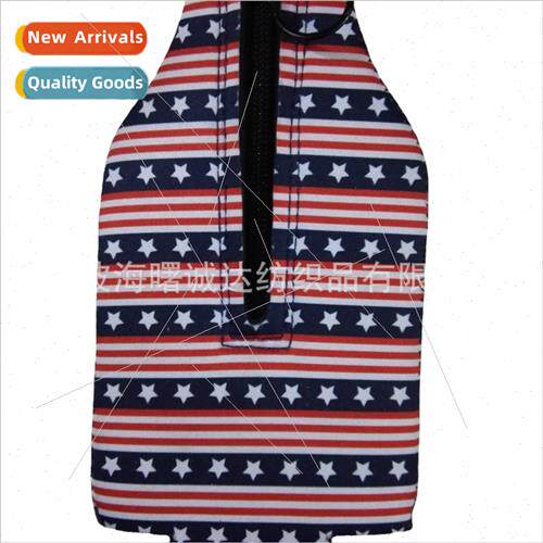 Neoprene 330ML wh Bottom Wine Bottle Sleeve Zipper Heat Tran