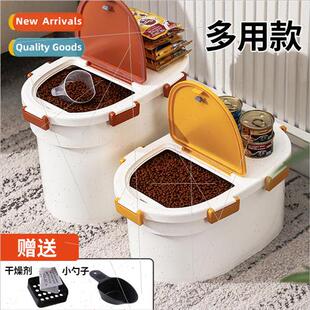 Pet Food Storage Bucket Cat Food Storage Box Sealed Boxes Mo