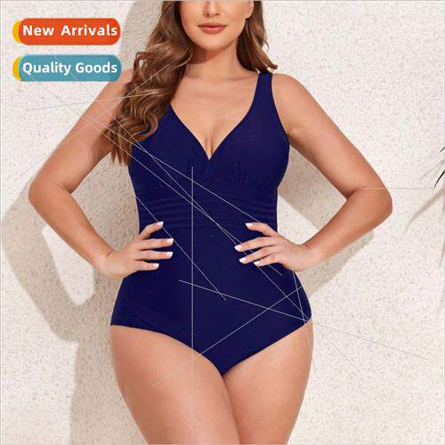 Europe sexy bikini fat woman big size one-piece swimsu belly