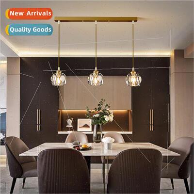 Scandinavian dining room chandelier crystal light luxury mod