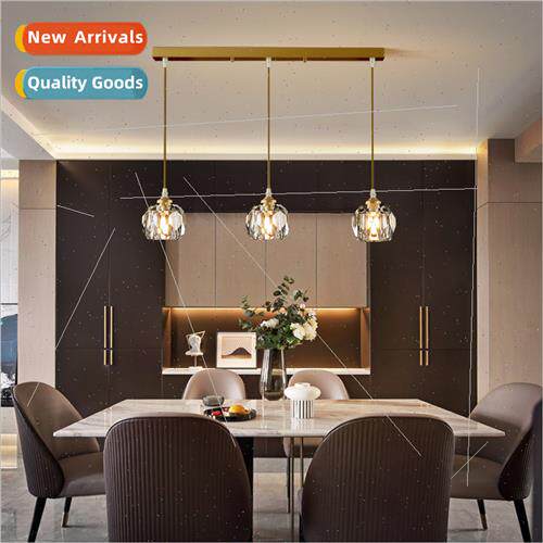 Scandinavian dining room chandelier crystal light luxury mod