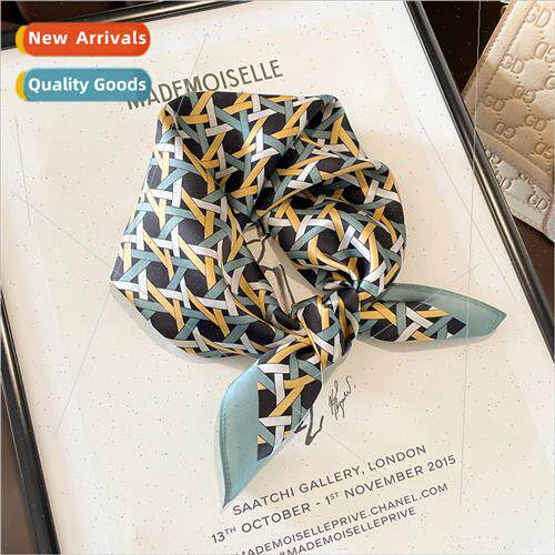 French spring fall silk 53 small square scarf female fresh f