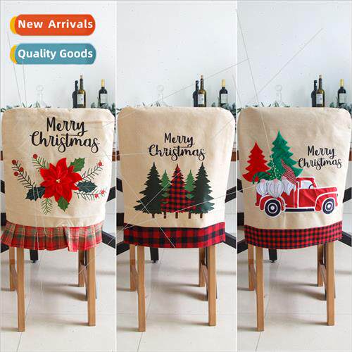 New Christmas chair cover Christmas decoration linen chair c