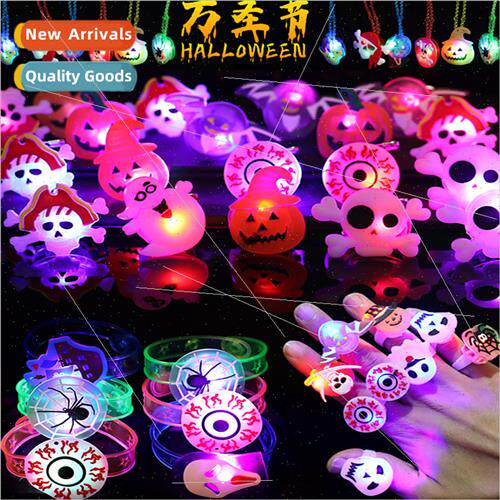 Christmas Necklace Glow Halloween Brooch Watch Ring Hallowee
