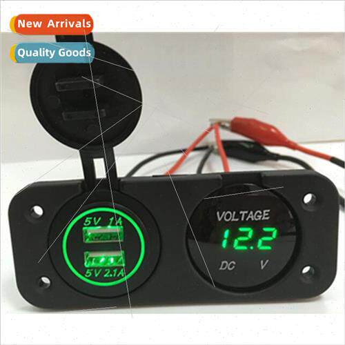 Car Boat Modified Dual Hole Plate Charger Combo DC12-24V3.1A
