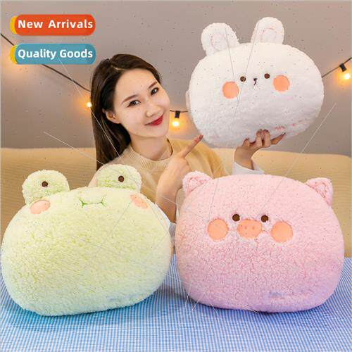New creative cartoon plush toys hand warm cute animal head p