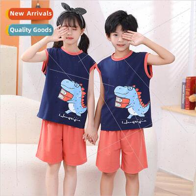 New children Lycra loose shoulder undershirt shorts middle l