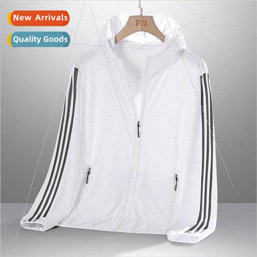 2023 summer hooded sunscreen jacket male sports outdoor skin
