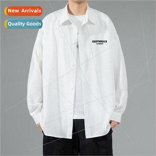 fall handsome shirt Korea new Japan men sleeved Long