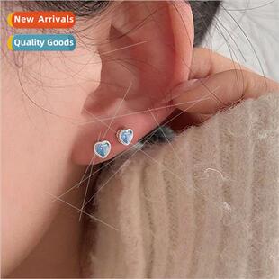 Screw Stud Earrings Europe Ear Zirconia Women Bone Love