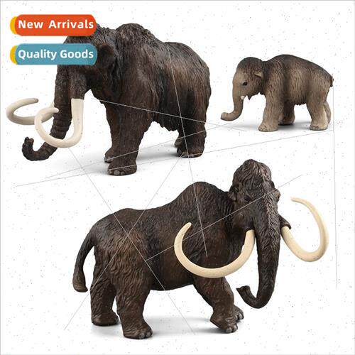 Animal mammoth mammoth model elephant family three static or