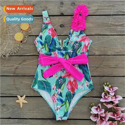 Sleeveless cover-up one-piece swimsu 2023 new asymmetrical f