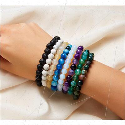 New sting Tiger Eye Indian Agate Leopard Head Men Bracelet H