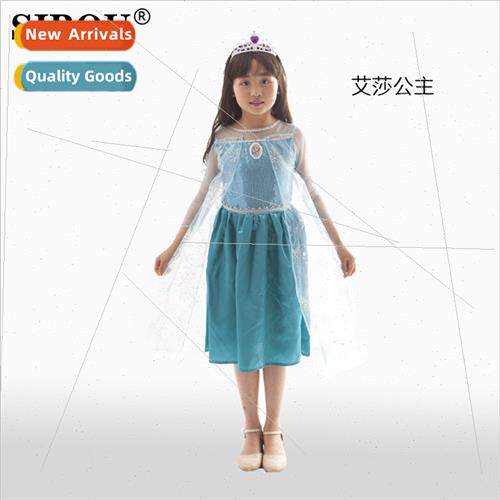 Elsa Princess Dress Costume Frozen cosplay party dress perma
