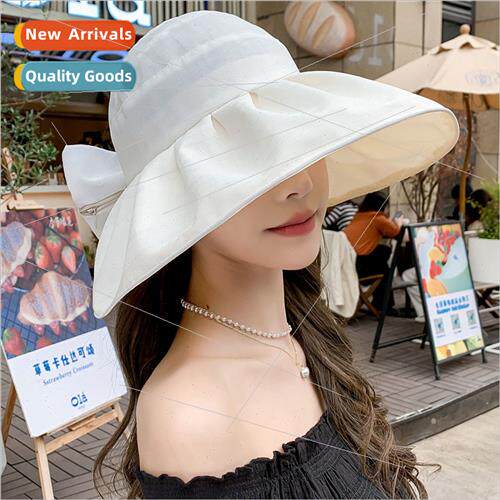 2023 new female sun hat bow bow hollow top fisherman hat bas