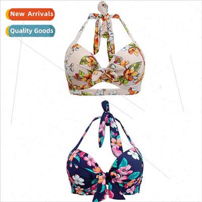New ngle Top Swimwear Printed Bikini Backless Sexy Strappy S