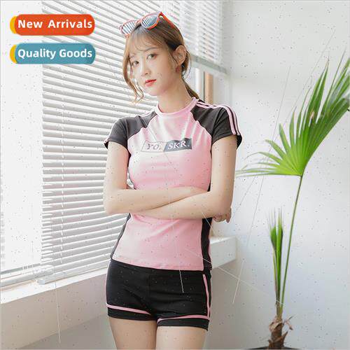 Spl Sports Swimsu Student Conservative Short Sleeve Slim Two