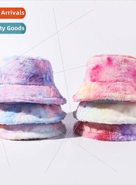 Autumn winter hat female imation rabb hair bucket hat sweet