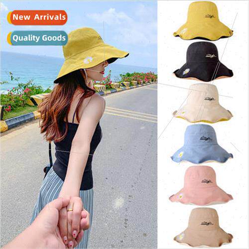 Brim double-sided fisherman hat spring summer fresh Korean