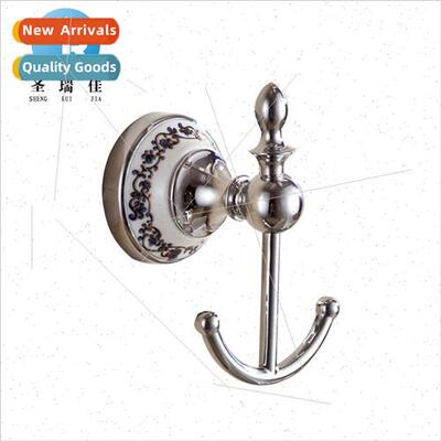 Europe Clothes Hooks Celadon Chrome Plated Stainless Steel D