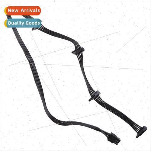 Power Module Cable适用Corsair 6PIN to SATAX4 Elbow Black Fla