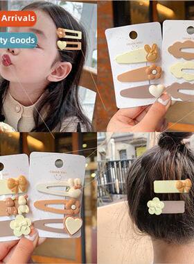 Milk curry baby bangs broken hair clips girls high value hai