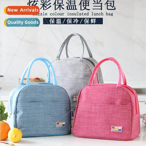 Handheld Oxd cloth lunch box insulated bag wh pockets insula