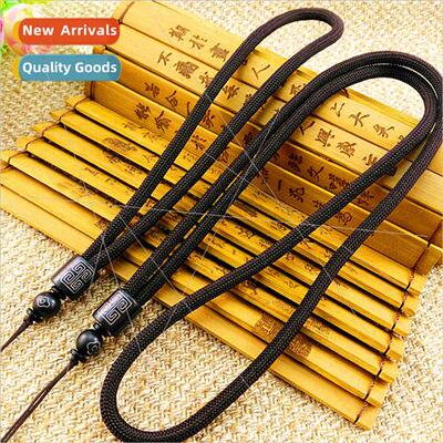 Sandalwood inlaid silver wire handle pcs lanyard necklace ro