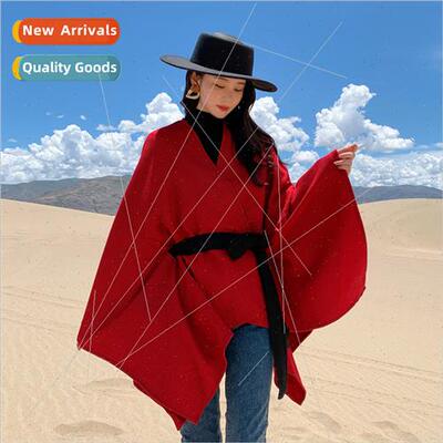 2023 Autumn Outer Hat Scarf Belt Ethnic Faux Cashmere Knted