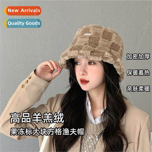 2022 Korea plaid fisherman hat children winter thickened war