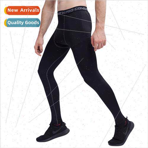 Mens sweat wicking quick-drying tight training pants high el