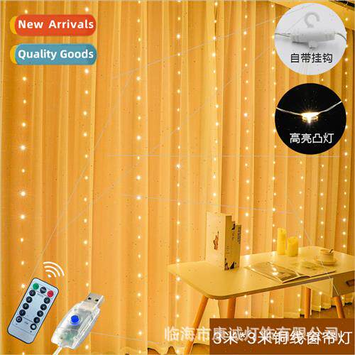 LED Copper Wire Curtain ght String Christmas Wedding Bedroom