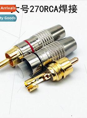Gold plated header soldering RCA audio/video plug RCA male c