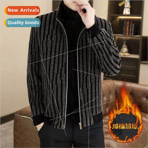 Autumn winter gold mink velvet jacket male stand-up collar s