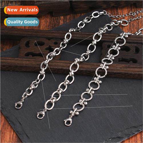 New Europe punk stainless steel handmade chain bracelet men