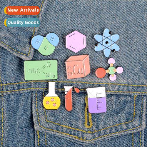 Cartoon Cute Chemical Molecular Formula Beaker Alloy Oil Dri