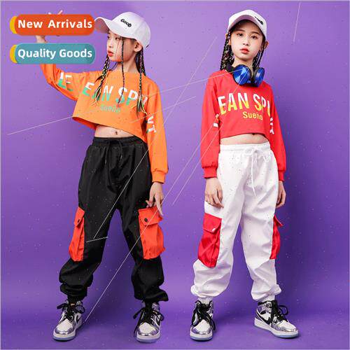 Girls set dance su fall jazz navel exposed sportswear studen