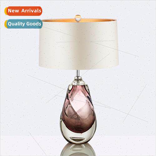 American simple luxury glazed art table lamp model room bedr