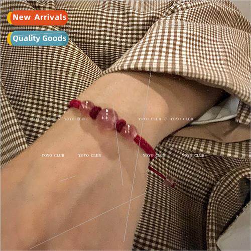 Attract peach blossom natural strawberry crystal bracelet Br