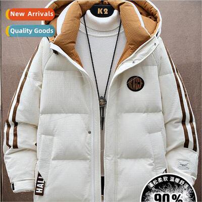 tide down jacket men winter 2023 new hooded jacket men thick
