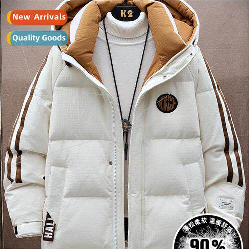 tide down jacket men winter 2023 new hooded jacket men thick