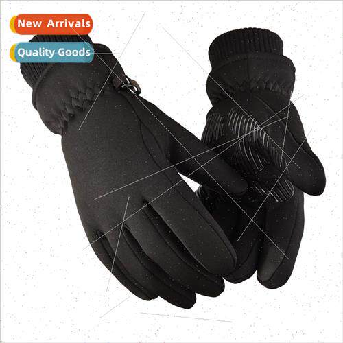 Warm ski gloves winter men touch screen padded thickened col