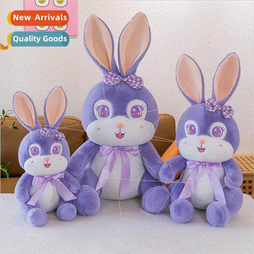 Lavender rabb plush toy doll cute rabb rabb doll bow tie big