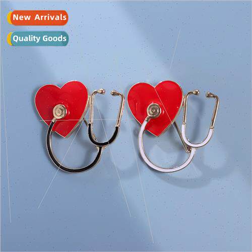 Personalised fashion heart wh diamonds stethoscope shape geo