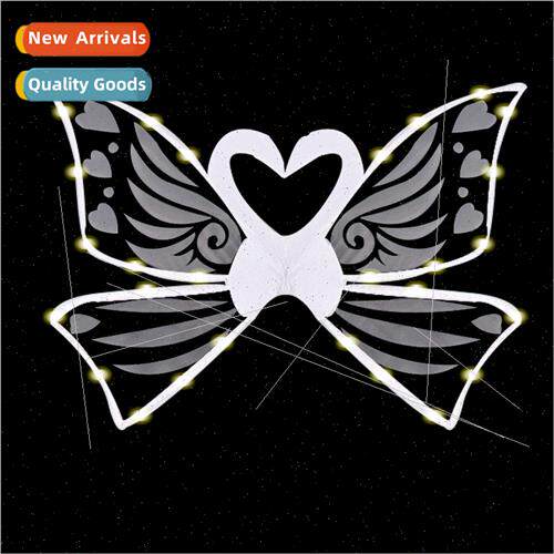 Children elf wings swan than heart to each other stage perma