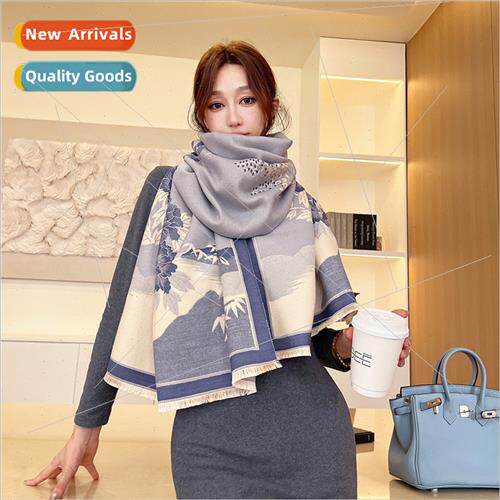 2023 thickened cold large shawl fall winter warm faux cashme