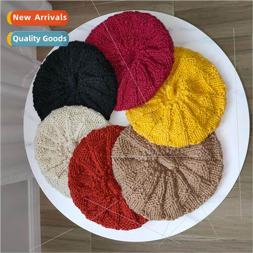 New autumn winter wool kn cap beret female Korea  personaly